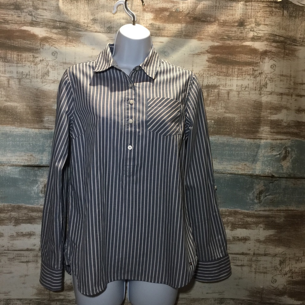 Tommy Hilfiger Half Button Sleeve Top